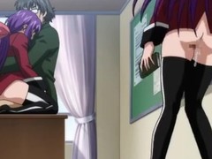 Hentai ally teaching students hard fuck