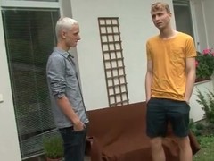 Kissing plus blowjob not far from a light-complexioned twink